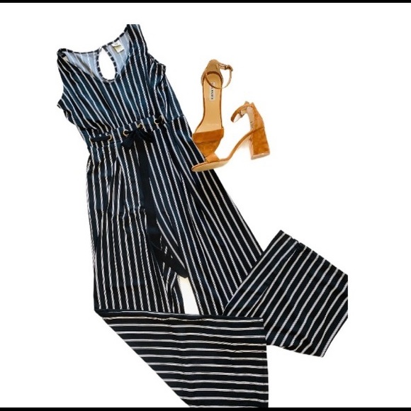 Wrapper Black & White Jumpsuit Sz S - Picture 3 of 9